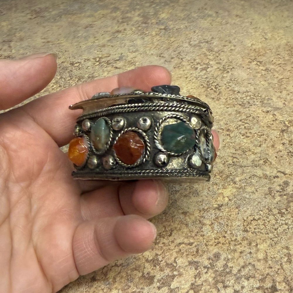 Vintage Moroccan Moorish handmade Sajai jewelry box - Picture 3 of 11
